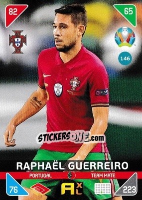 Figurina Raphaël Guerreiro - UEFA Euro 2020 Kick Off. Adrenalyn XL - Panini