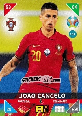 Sticker João Cancelo - UEFA Euro 2020 Kick Off. Adrenalyn XL n. 147 - Panini