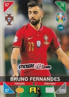 Sticker Bruno Fernandes - UEFA Euro 2020 Kick Off. Adrenalyn XL n. 148 - Panini