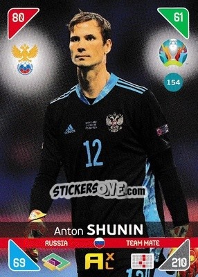 Sticker Anton Shunin - UEFA Euro 2020 Kick Off. Adrenalyn XL - Panini