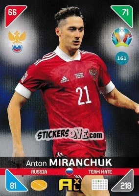 Cromo Anton Miranchuk - UEFA Euro 2020 Kick Off. Adrenalyn XL - Panini