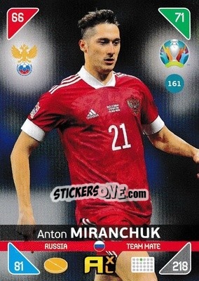 Sticker Anton Miranchuk - UEFA Euro 2020 Kick Off. Adrenalyn XL n. 161 - Panini