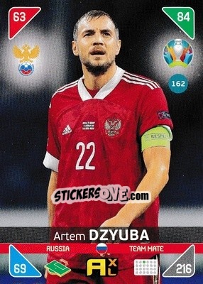 Sticker Artem Dzyuba - UEFA Euro 2020 Kick Off. Adrenalyn XL n. 162 - Panini