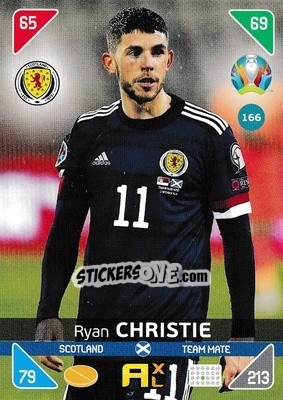 Cromo Ryan Christie - UEFA Euro 2020 Kick Off. Adrenalyn XL n. 166 - Panini