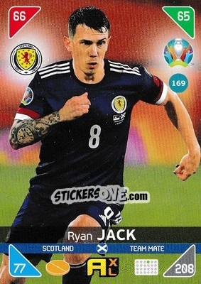 Sticker Ryan Jack - UEFA Euro 2020 Kick Off. Adrenalyn XL n. 169 - Panini