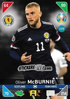 Sticker Oliver McBurnie - UEFA Euro 2020 Kick Off. Adrenalyn XL n. 170 - Panini