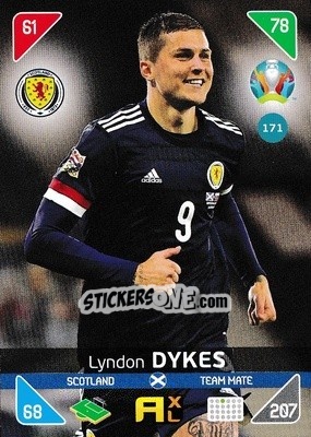 Figurina Lyndon Dykes - UEFA Euro 2020 Kick Off. Adrenalyn XL - Panini