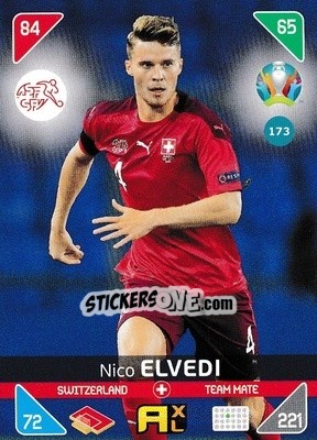 Sticker Nico Elvedi - UEFA Euro 2020 Kick Off. Adrenalyn XL n. 173 - Panini