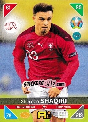 Sticker Xherdan Shaqiri - UEFA Euro 2020 Kick Off. Adrenalyn XL n. 179 - Panini
