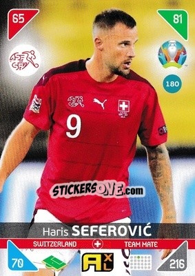 Figurina Haris Seferovic - UEFA Euro 2020 Kick Off. Adrenalyn XL - Panini