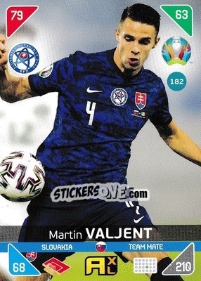 Sticker Martin Valjent - UEFA Euro 2020 Kick Off. Adrenalyn XL n. 182 - Panini