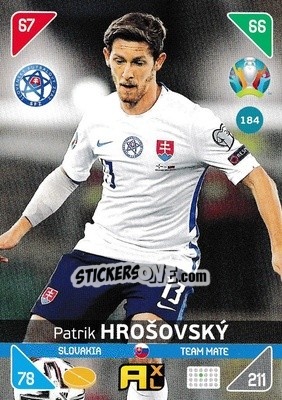 Sticker Patrik Hrošovský - UEFA Euro 2020 Kick Off. Adrenalyn XL n. 184 - Panini
