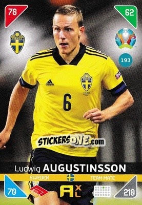 Sticker Ludwig Augustinsson - UEFA Euro 2020 Kick Off. Adrenalyn XL - Panini