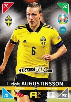 Sticker Ludwig Augustinsson - UEFA Euro 2020 Kick Off. Adrenalyn XL n. 193 - Panini