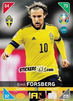 Sticker Emil Forsberg - UEFA Euro 2020 Kick Off. Adrenalyn XL n. 197 - Panini