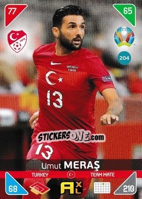 Sticker Umut Meraş - UEFA Euro 2020 Kick Off. Adrenalyn XL n. 204 - Panini