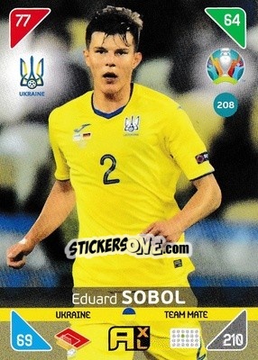 Cromo Eduard Sobol - UEFA Euro 2020 Kick Off. Adrenalyn XL n. 208 - Panini