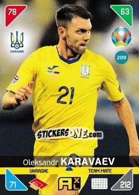 Sticker Oleksandr Karavaev - UEFA Euro 2020 Kick Off. Adrenalyn XL n. 209 - Panini
