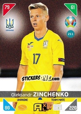 Sticker Oleksandr Zinchenko - UEFA Euro 2020 Kick Off. Adrenalyn XL n. 211 - Panini