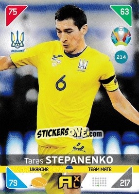 Sticker Taras Stepanenko - UEFA Euro 2020 Kick Off. Adrenalyn XL n. 214 - Panini