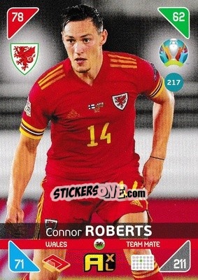 Figurina Connor Roberts - UEFA Euro 2020 Kick Off. Adrenalyn XL - Panini