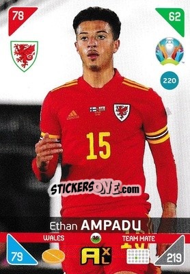 Cromo Ethan Ampadu - UEFA Euro 2020 Kick Off. Adrenalyn XL - Panini