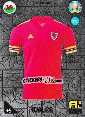 Sticker Second Skin (Wales) - UEFA Euro 2020 Kick Off. Adrenalyn XL n. 221 - Panini