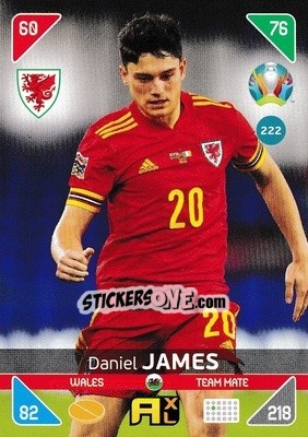 Sticker Daniel James - UEFA Euro 2020 Kick Off. Adrenalyn XL - Panini