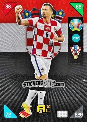 Sticker Dejan Lovren - UEFA Euro 2020 Kick Off. Adrenalyn XL n. 232 - Panini