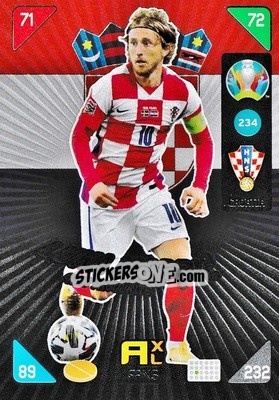 Sticker Luka Modric - UEFA Euro 2020 Kick Off. Adrenalyn XL n. 234 - Panini