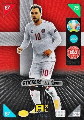 Sticker Christian Eriksen - UEFA Euro 2020 Kick Off. Adrenalyn XL n. 239 - Panini