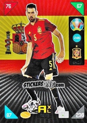 Sticker Sergio Busquets - UEFA Euro 2020 Kick Off. Adrenalyn XL n. 246 - Panini