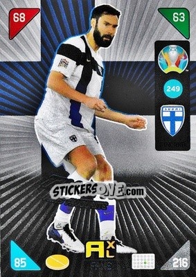 Sticker Tim Sparv - UEFA Euro 2020 Kick Off. Adrenalyn XL n. 249 - Panini