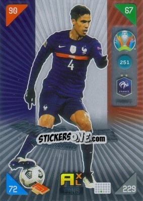 Sticker Raphaël Varane - UEFA Euro 2020 Kick Off. Adrenalyn XL - Panini