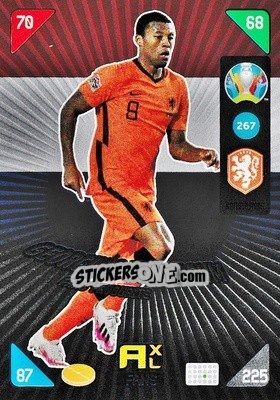 Sticker Georginio Wijnaldum - UEFA Euro 2020 Kick Off. Adrenalyn XL n. 267 - Panini