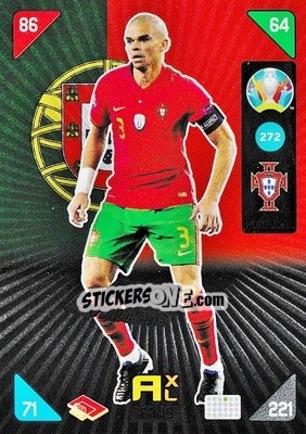 Sticker Pepe - UEFA Euro 2020 Kick Off. Adrenalyn XL n. 272 - Panini