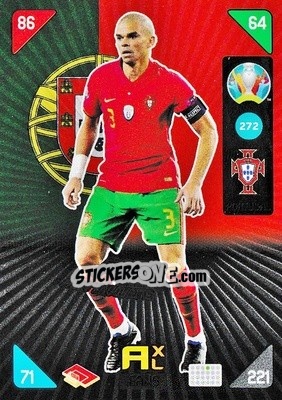 Figurina Pepe - UEFA Euro 2020 Kick Off. Adrenalyn XL - Panini