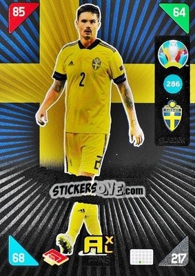 Sticker Mikael Lustig - UEFA Euro 2020 Kick Off. Adrenalyn XL n. 286 - Panini