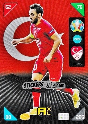 Sticker Hakan Çalhanoğlu - UEFA Euro 2020 Kick Off. Adrenalyn XL - Panini