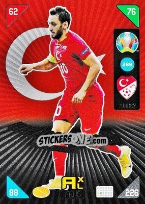 Sticker Hakan Çalhanoğlu - UEFA Euro 2020 Kick Off. Adrenalyn XL n. 289 - Panini