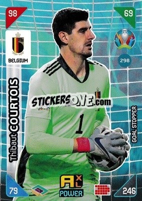 Sticker Thibaut Courtois - UEFA Euro 2020 Kick Off. Adrenalyn XL n. 298 - Panini