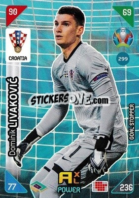 Sticker Dominik Livakovic - UEFA Euro 2020 Kick Off. Adrenalyn XL n. 299 - Panini