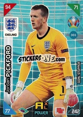 Sticker Jordan Pickford - UEFA Euro 2020 Kick Off. Adrenalyn XL n. 301 - Panini