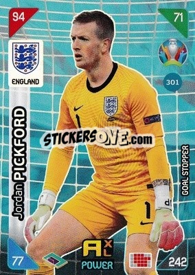 Figurina Jordan Pickford - UEFA Euro 2020 Kick Off. Adrenalyn XL - Panini