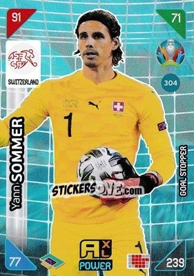 Sticker Yann Sommer - UEFA Euro 2020 Kick Off. Adrenalyn XL n. 304 - Panini