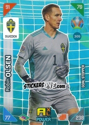 Sticker Robin Olsen - UEFA Euro 2020 Kick Off. Adrenalyn XL n. 305 - Panini