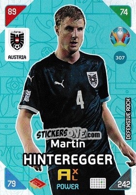 Sticker Martin Hinteregger - UEFA Euro 2020 Kick Off. Adrenalyn XL n. 307 - Panini