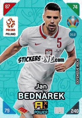 Sticker Jan Bednarek - UEFA Euro 2020 Kick Off. Adrenalyn XL n. 312 - Panini