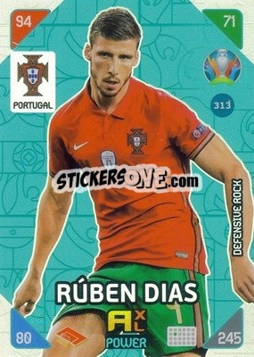 Cromo Rúben Dias - UEFA Euro 2020 Kick Off. Adrenalyn XL - Panini