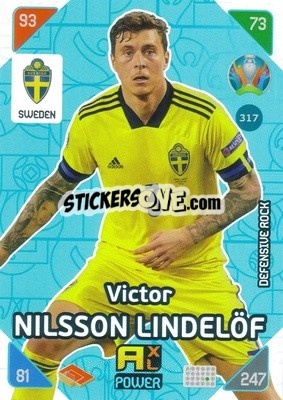 Figurina Victor Nilsson Lindelöf - UEFA Euro 2020 Kick Off. Adrenalyn XL - Panini